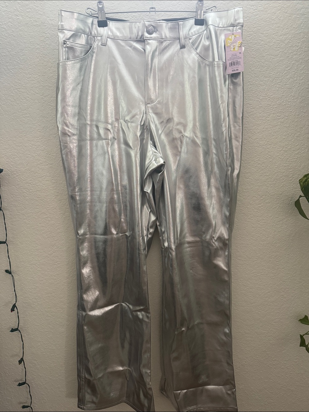 Wild Fable Metallic Silver Straight Leg Pants NWT Multiple Sizes